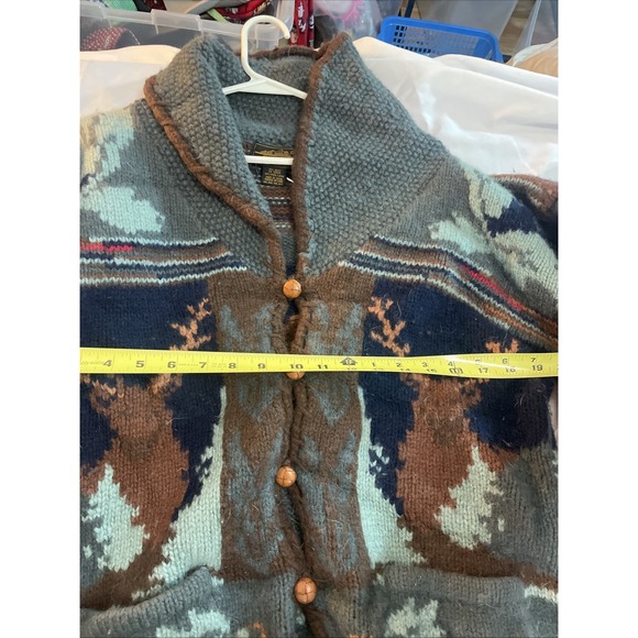 Vtg Eddie Bauer Cardigan Sweater Cowhichan Dog Theme Wool / Laine Blend Button - Picture 8 of 8